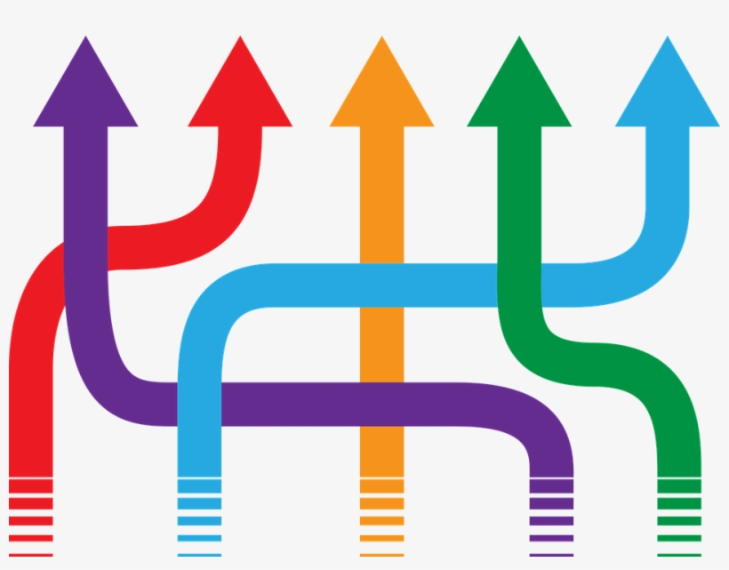 Graphic Arrows - Different Ways Transparent, transparent png download