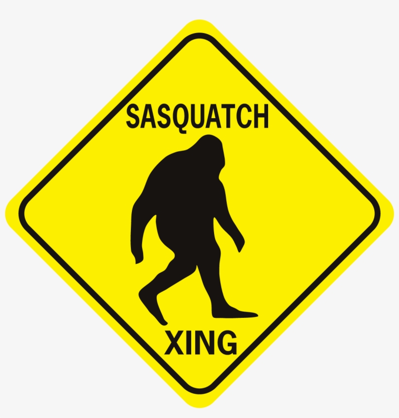 Sasquatch Xing Diamond - Winding Right Road Signs, transparent png download