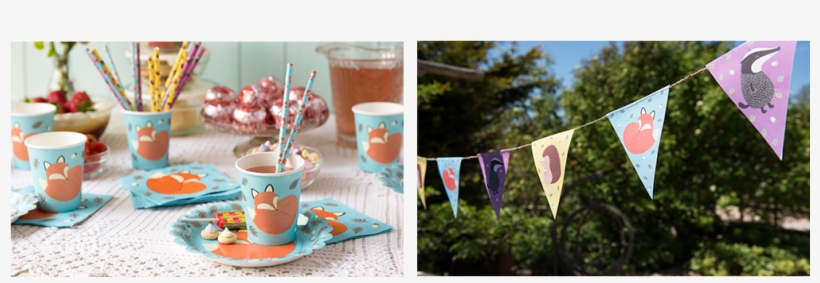 Paper Plates, Kids Party, Colourful - Country Fox Paper Party Plates X8, transparent png download