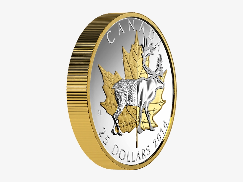 Pure Silver Gold Plated Piedfort - 2017 Fine Silver 25 Dollar Coin - Timeless Icons, transparent png download