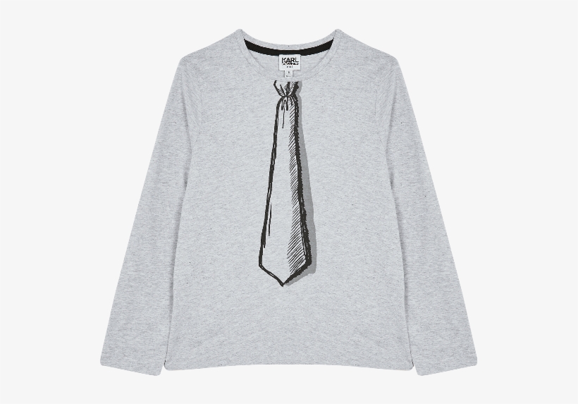 Gray Tie T-shirt - T-shirt, transparent png download