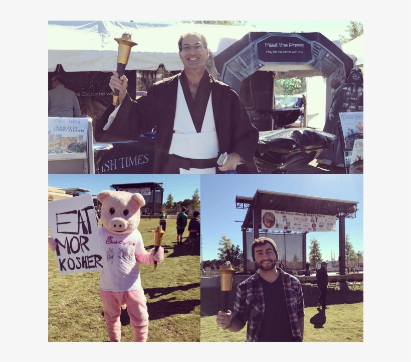 A Collage Of Atlanta Kosher Bbq Festival Participants - Pig, transparent png download