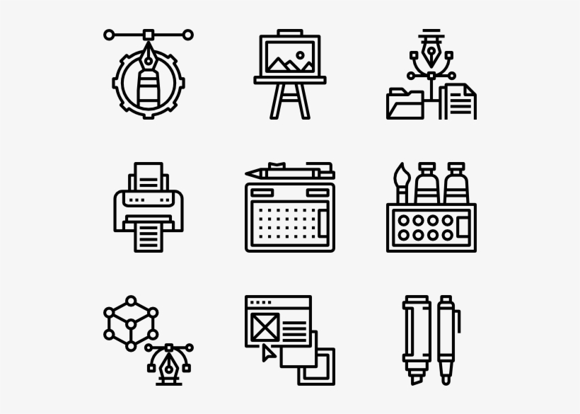 Clip Black And White Stock Paint Icons, transparent png download