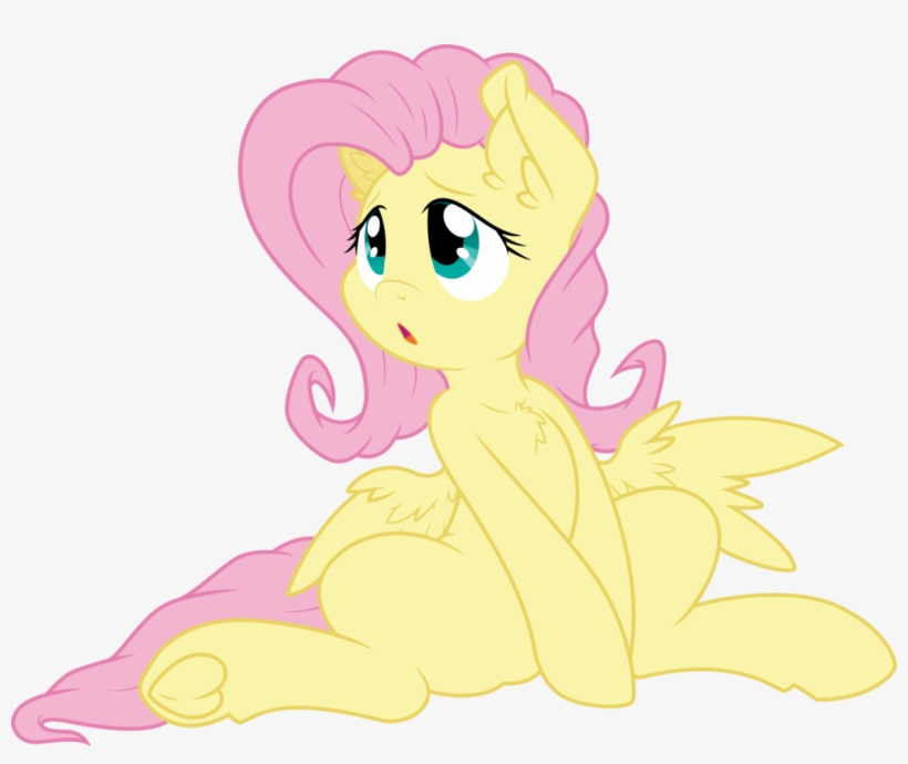 Fluttershy Sitting By Illumnious - Mammal, transparent png download