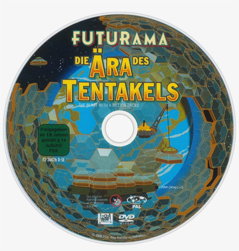 The Beast With A Billion Backs Dvd Disc Image Futuramaaera D.tentakels Dvd Transparent PNG