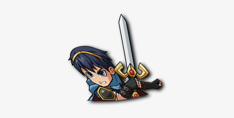 Marth Half Sticker - Sticker, transparent png download