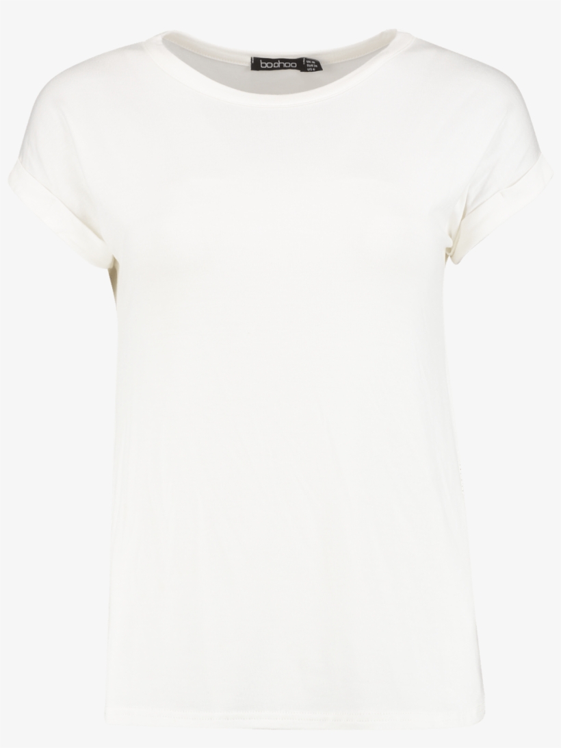 Turn Cuff Basic Tee, £8 - White Shirt For Design, transparent png download