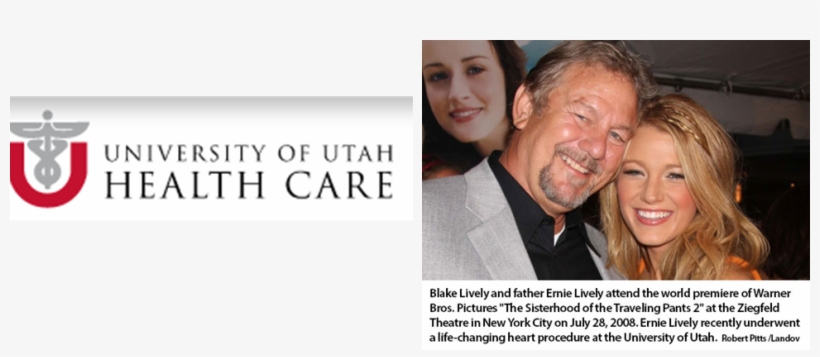 “university Of Utah Doctor Performs Historic First - Ernie Lively And Blake Lively, transparent png download