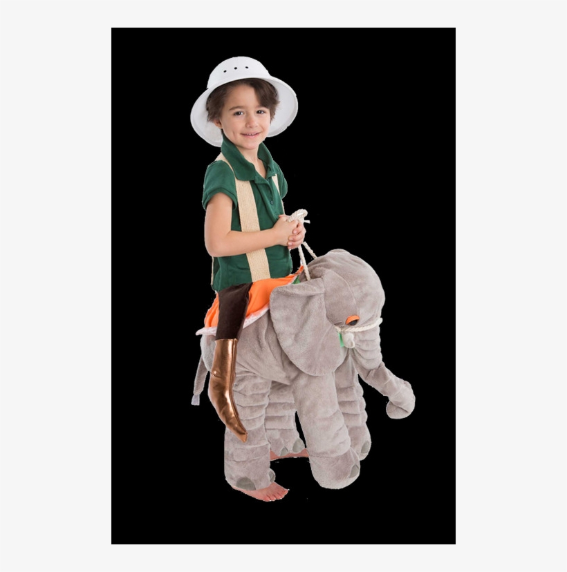 Kid's Make Believe Cuddly Elephant Rider - Child Ride 'em Elephant Costume, transparent png download