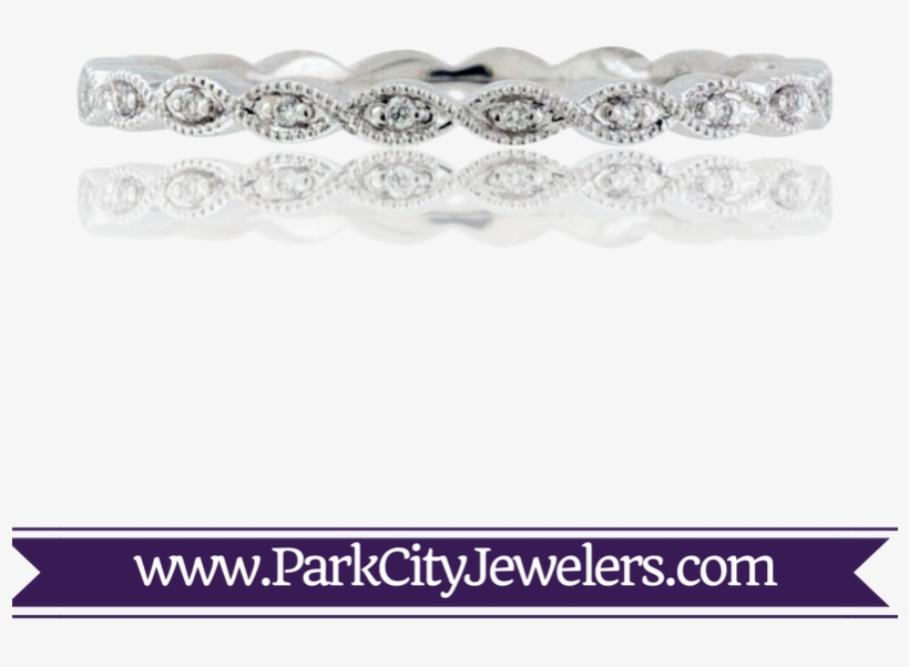 White Gold Diamond Stackable Band - Elk Ivory Engagement Rings, transparent png download