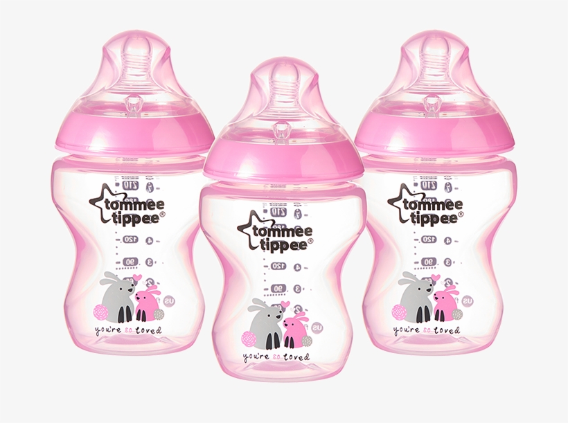 3x9oz Deco Bottles Girl - Tommee Tippee Closer To Nature 9-ounce Feeding Bottles, transparent png download