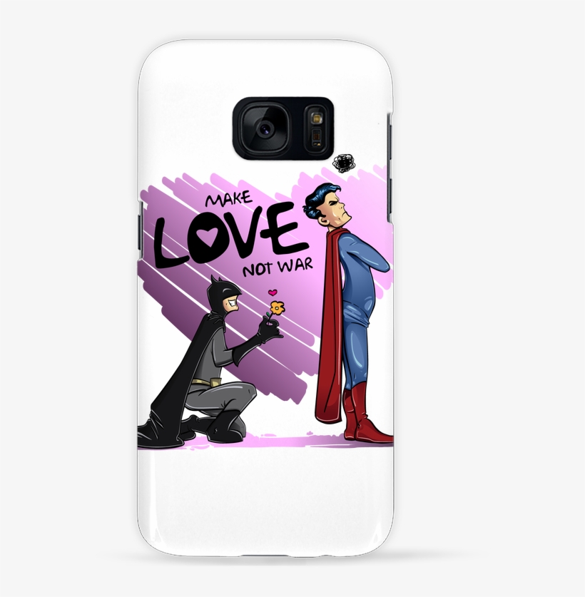 Coque 3d Samsung Galaxy S7 Make Love Not War Par Teeshirt - Tote-bag Make Love Not War (batman Vs Superman) Par, transparent png download