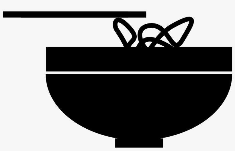 Png File Svg - Bowl Of Noodles Silhouette, transparent png download