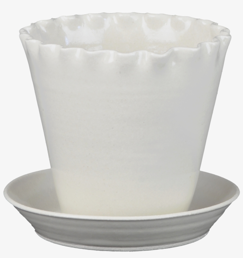 Ceramic White Pot Silo Full V=1540484095 - Saucer, transparent png download