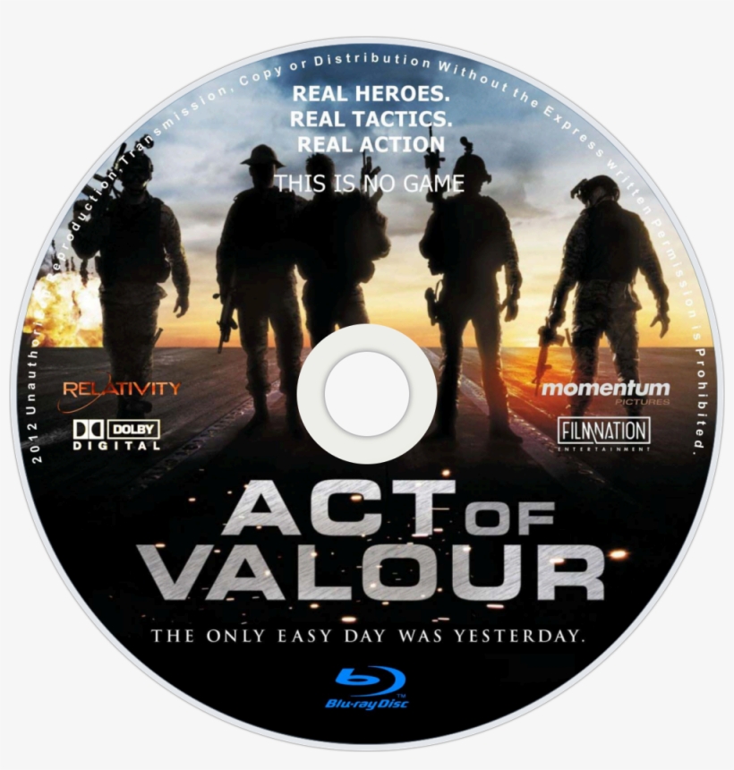 Act Of Valor Bluray Disc Image - Act Of Valour - Blu-ray, transparent png download