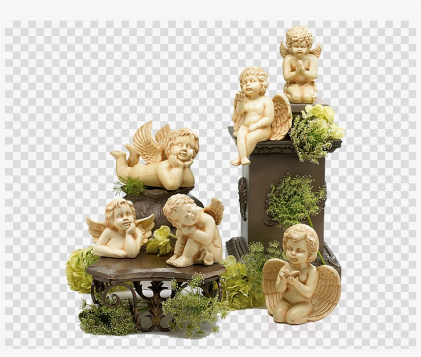 Figurine Clipart Figurine Cherub Angel - Burton & Burton Porcelain Cherub Figurine, Set, transparent png download