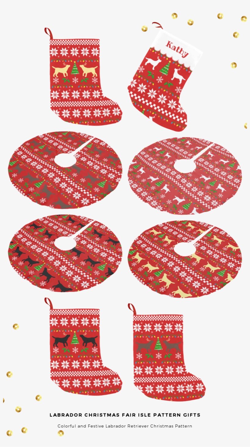 Labrador Christmas Fair Isle Pattern Gifts And Home - Labrador Retriever, transparent png download