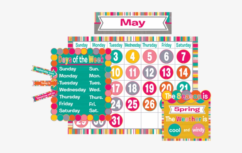 Tropical Punch Calendar Bulletin Board - Tropical Punch Calendar Bulletin Board Kit, transparent png download