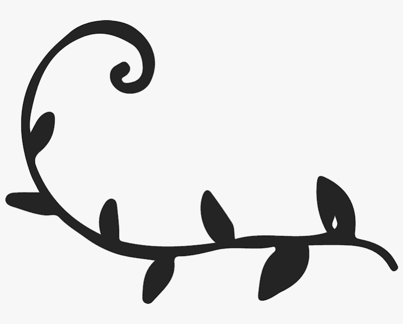 Flowering Swirly Vine Rubber Stamp - Swirly Vine, transparent png download