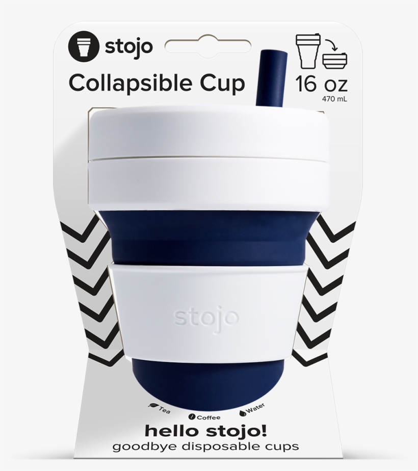 Indigo Biggie - Stojo Pocket Cup 470, transparent png download