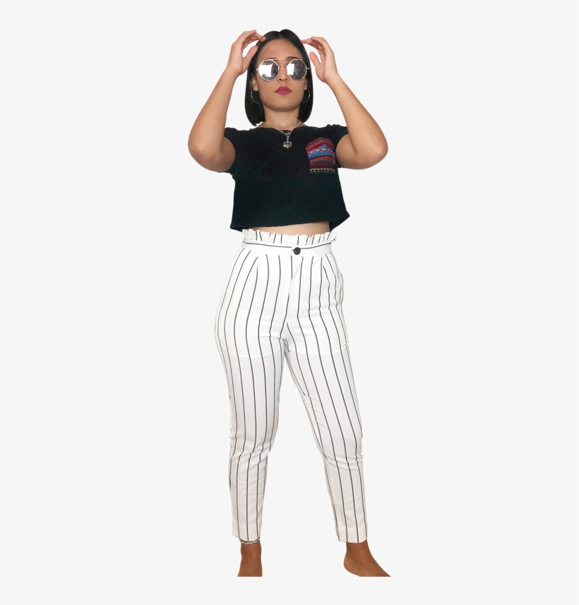 Black And White Striped Pants - Striped Pants, transparent png download