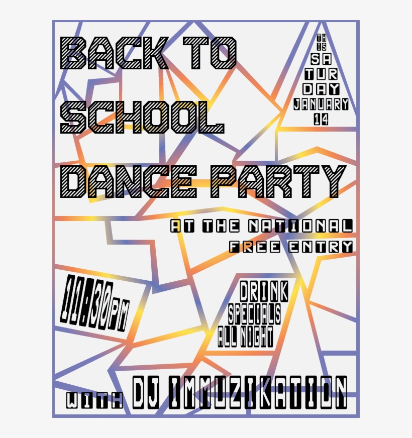 Back To School Dance Party At The National Saturday, - Triangle, transparent png download