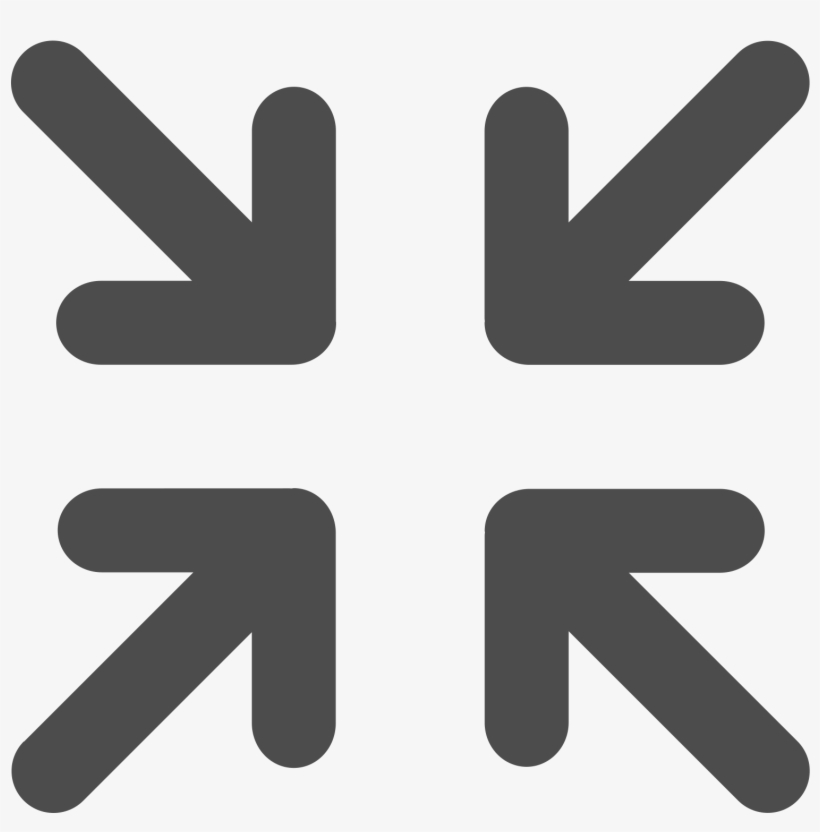 Open - Shrink Icon, transparent png download