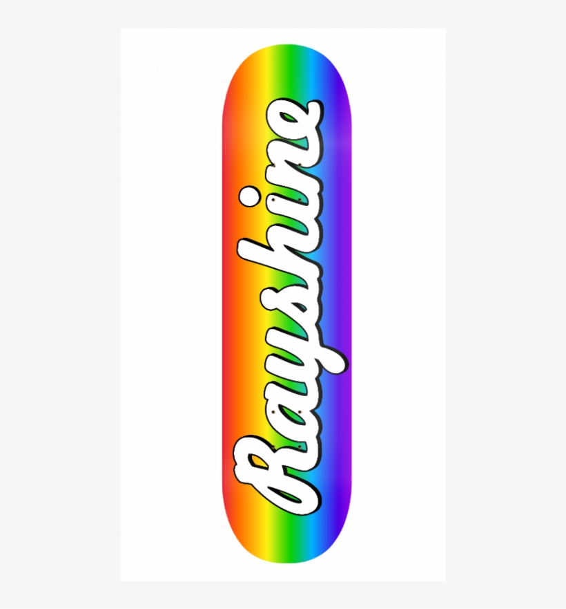 Rayshine Brand Rainbow Gradient Medium Concave Deck - Graphic Design, transparent png download