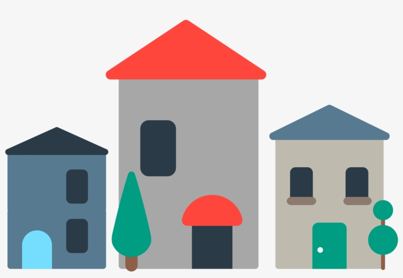 Open - Houses Emoji, transparent png download