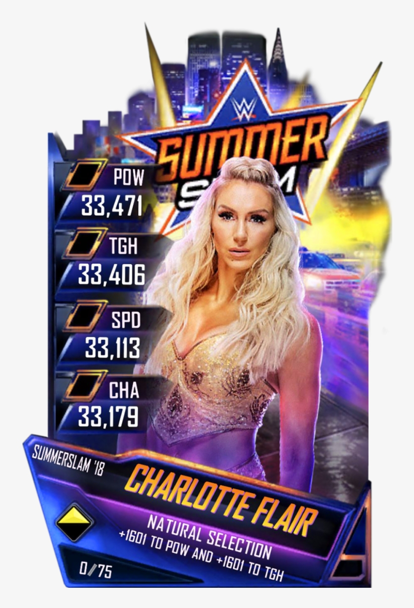 Supercard Charlotte S3 12 Elite Christmas Supercard - Wwe Supercard Summerslam 18, transparent png download