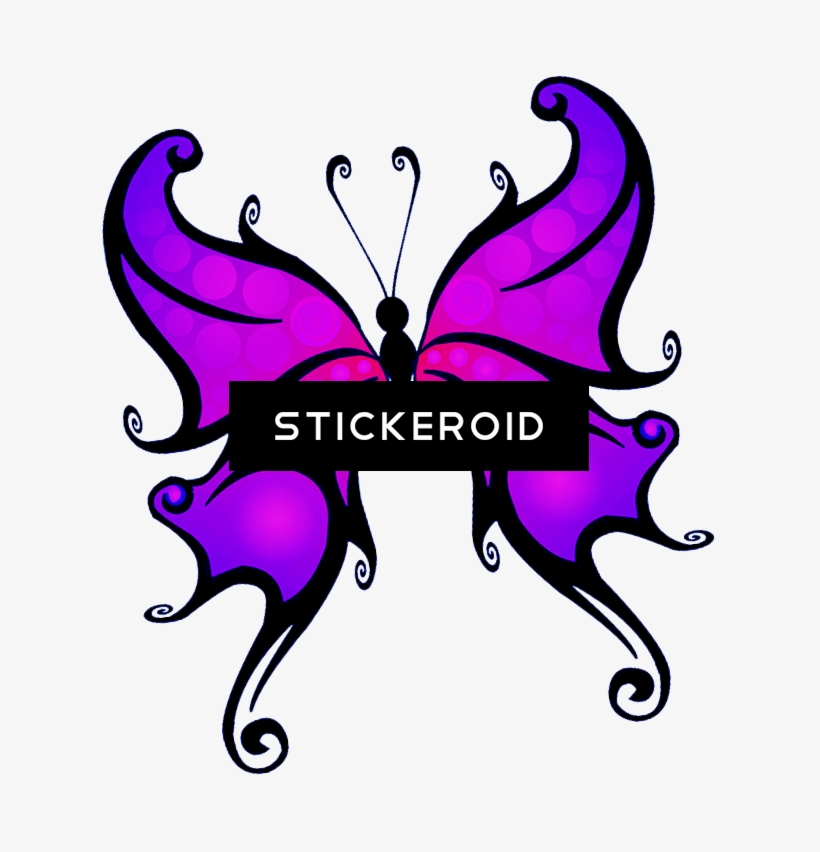 Purple Butterfly - Red Butterfly Transparent Hd, transparent png download