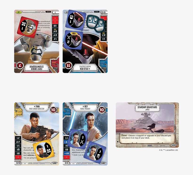 In Addition, Because Kate's Battlefield Wasn't Chosen - Star Wars Destiny Rey Character Card & Dice, transparent png download