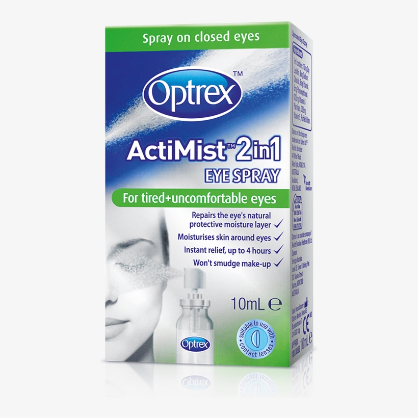 Optrex Actimist 2 In 1 Eye Spray - Optrex 2 In 1 Spray Itchy And Watery Eyes 10ml, transparent png download
