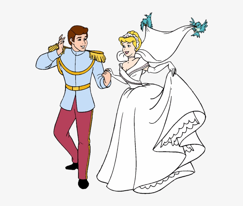 Cinderella Clock Silhouette Midnight Google Search - Cinderella And Prince Clipart, transparent png download