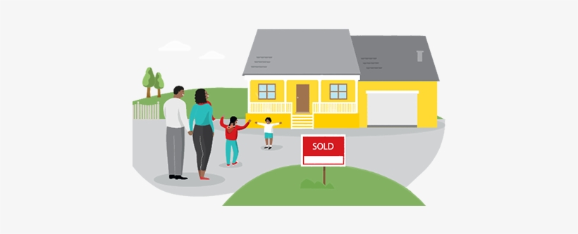 A Father, Mother, And Two Children In The Driveway - Father, transparent png download