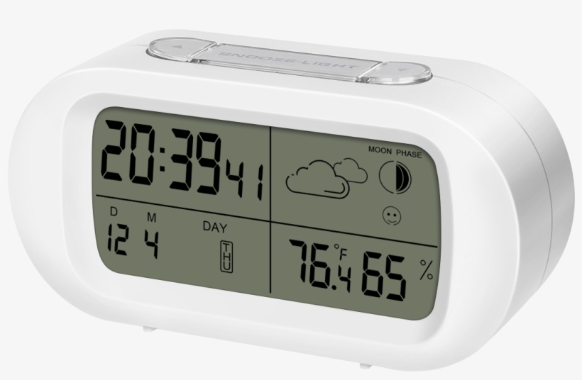 Digital Alarm Clock, Eivotor Temperature Hygrometer - Radio Clock, transparent png download