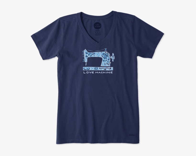 Women's Love Machine Crusher - Life Is Good Shirt Dog, transparent png download