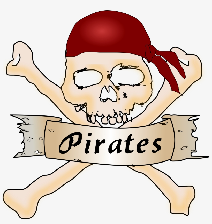 Big Image - Pirate Skull Clipart, transparent png download
