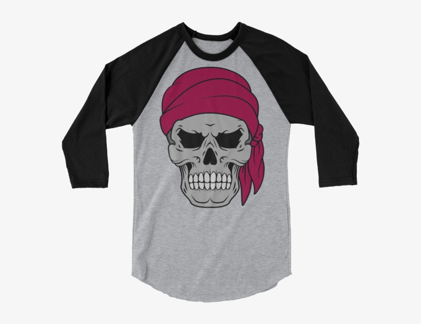 Pirate Skull & Flag Long-sleeve Shirt - Softball Mom Shirt. Softball Mom Tee. Softball Mom, transparent png download