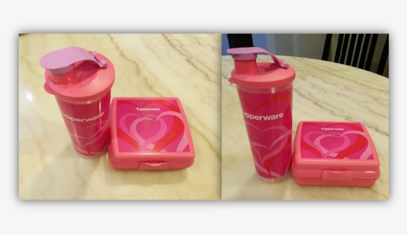 Tupperware Sweet Love Valentine Tumbler 470ml & Sandwich - Water Bottle, transparent png download
