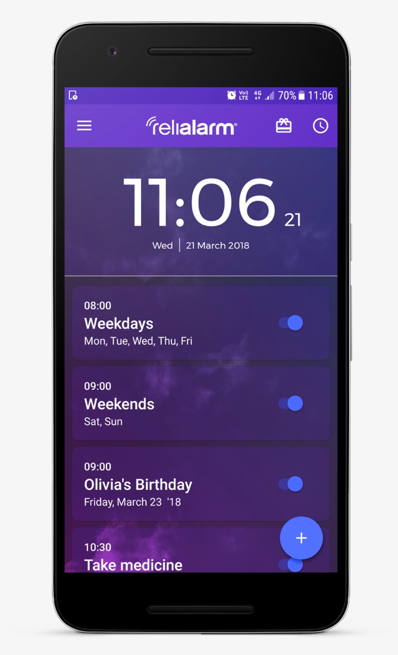 Relialarm Is A Reliable, Stylish And Easy To Use Digital - Smartphone, transparent png download