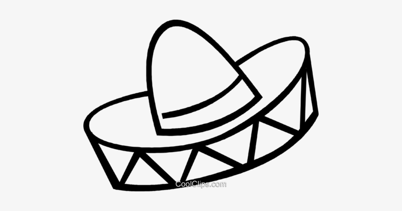 Mexican Hat Royalty Free Vector Clip Art Illustration - Chapeu Mexicano Vetor Png, transparent png download