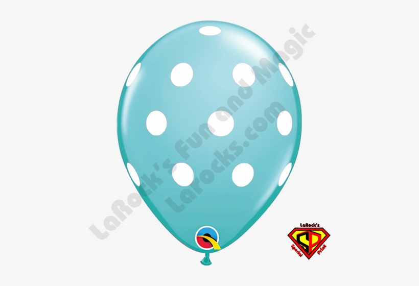 Qualatex 5 Inch Round Big Polka Dot Caribbean Blue - Cosas De Color Celeste, transparent png download
