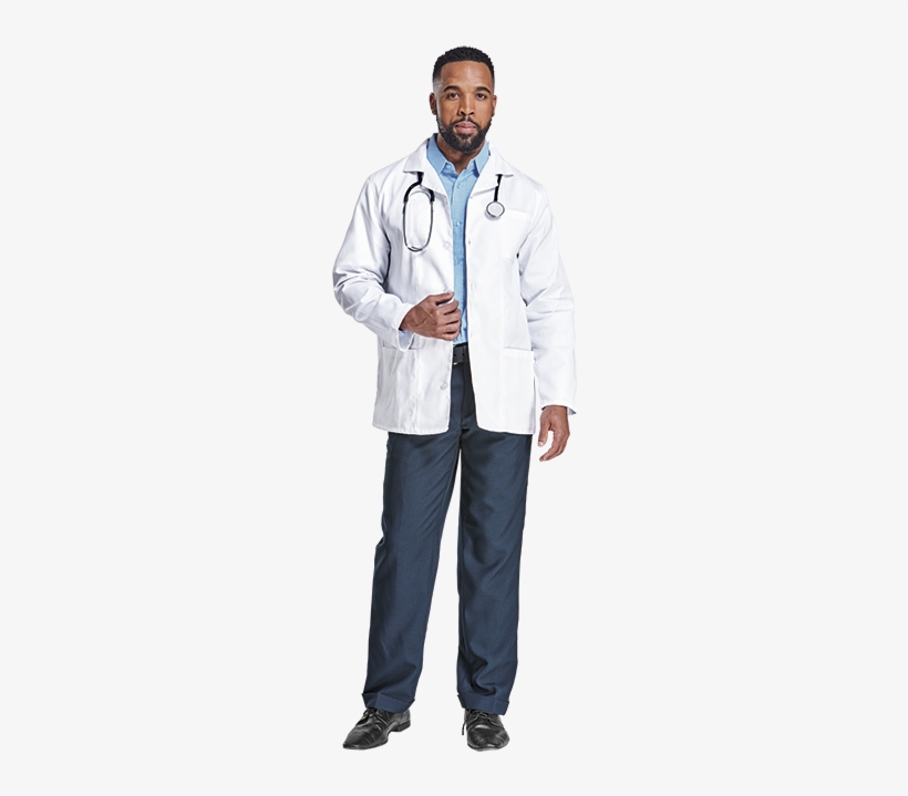 Multifunctional Long Sleeve Lab Coat Lab-mul - African Male In Lab Coat, transparent png download