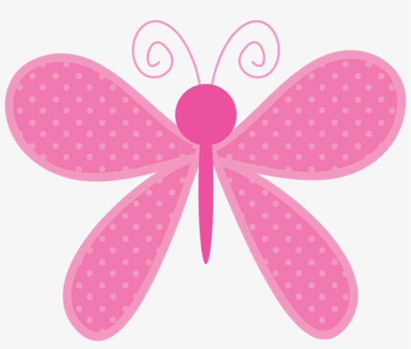 Flowerpot Babies - Cute Polka Dot Butterfly Clipart, transparent png download