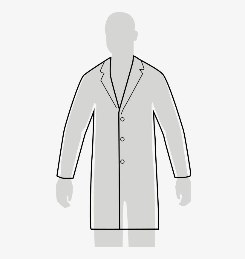 Mens Slim Fit Lab Coat Fit - White Coat, transparent png download