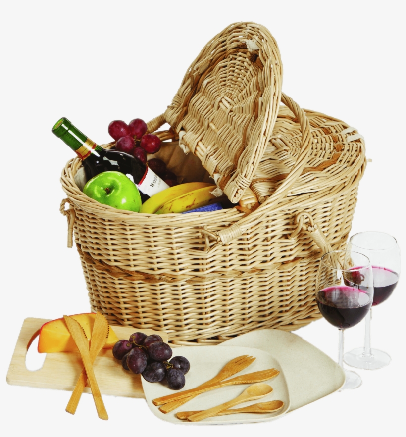 Filled Picnic Basket - Picnic Png, transparent png download