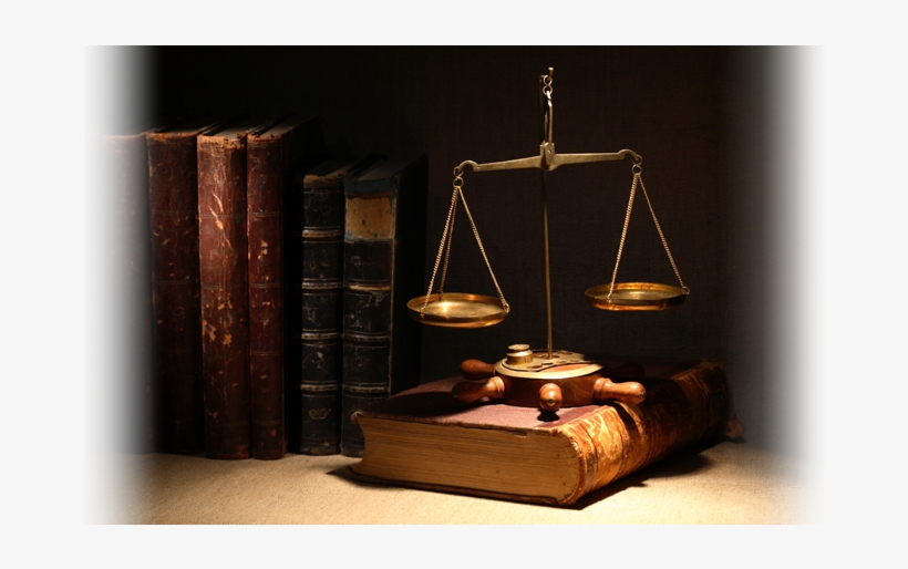 Books And Scales Of Justice - Old Law Books, transparent png download