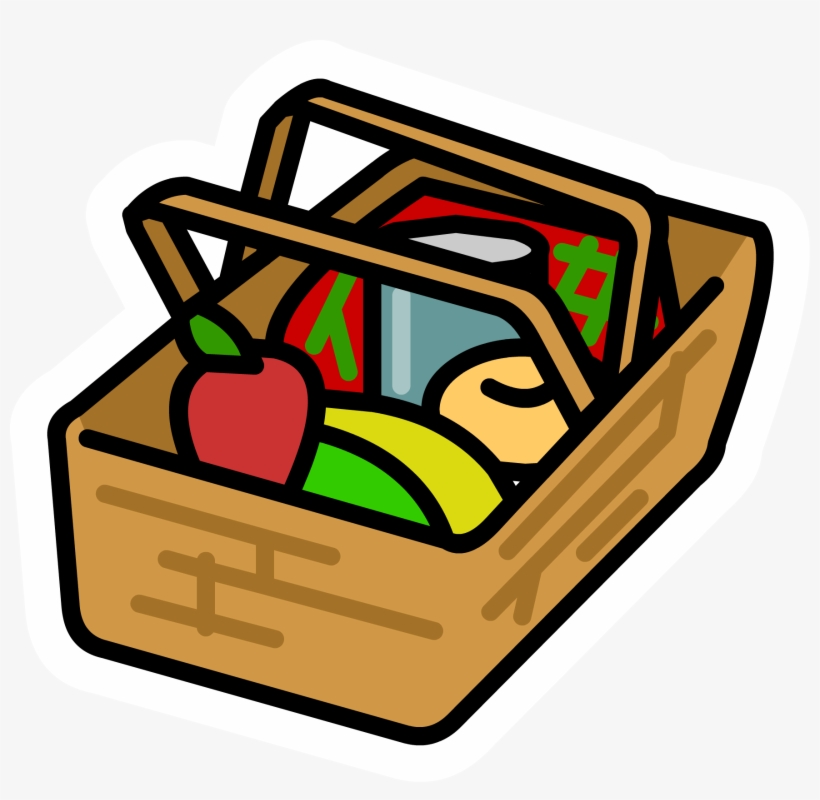 Picnic Basket Pin - Picnic Basket Clipart Png, transparent png download