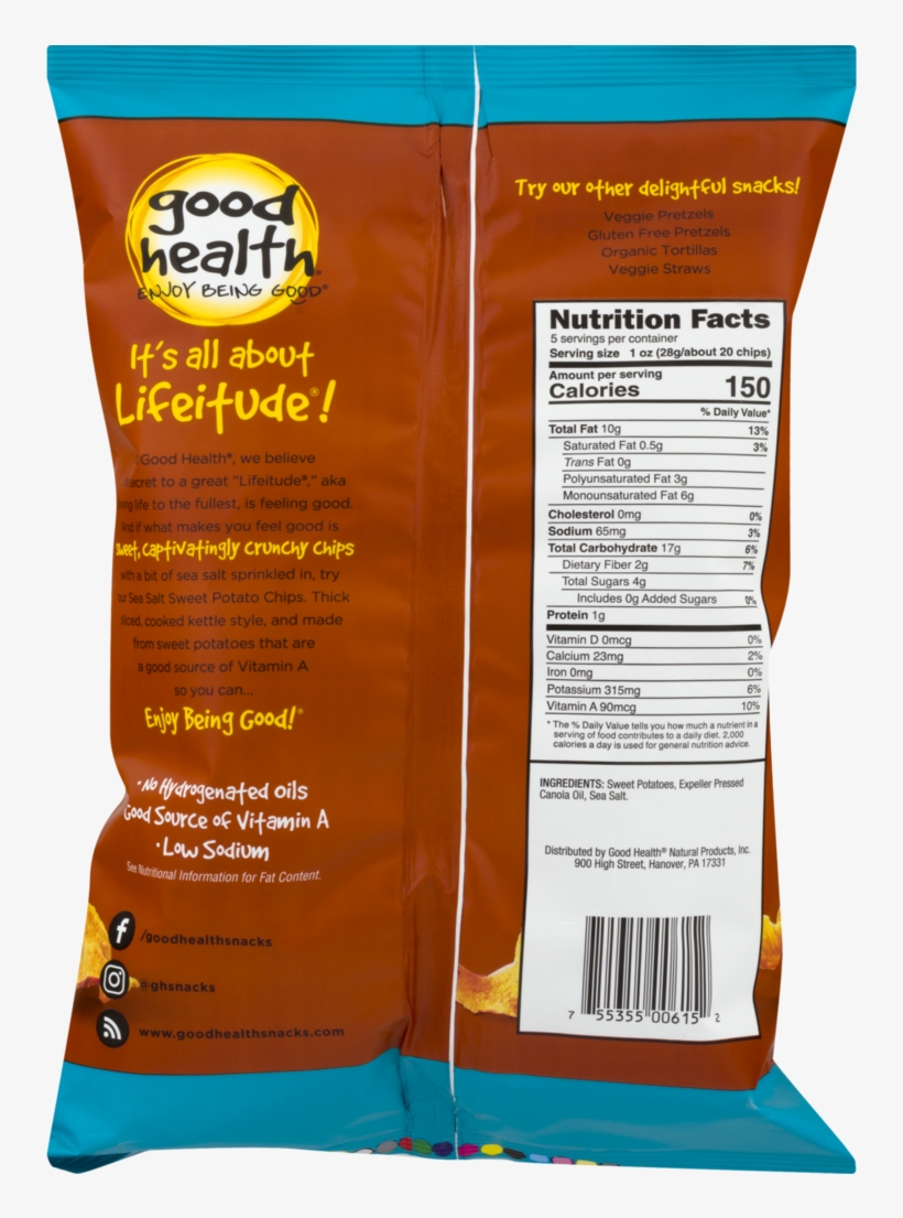 Good Health Natural Foods - Sweet Potato Kettle Chips, transparent png download